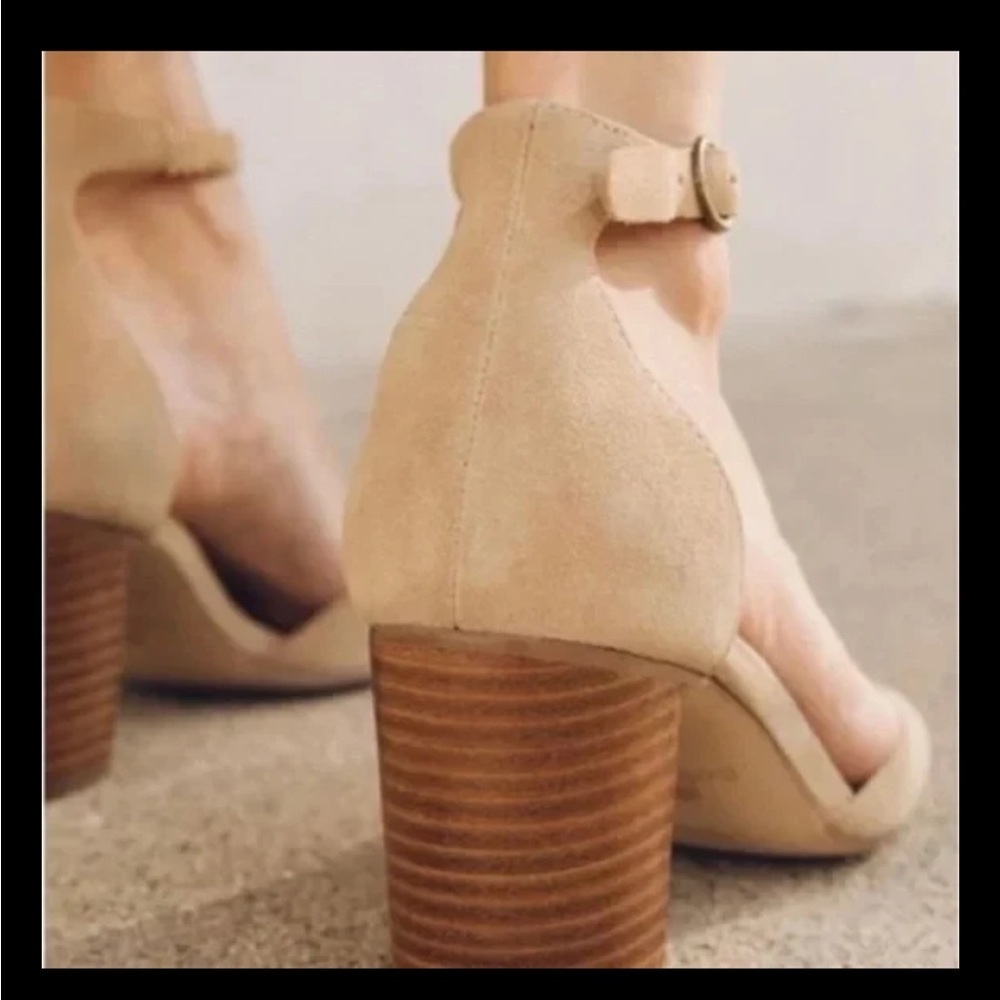 Soludos Hazel Suede Heels Sz 9.5 Sand/Tan Summer Neutral NEW NWOB - Picture 4 of 10